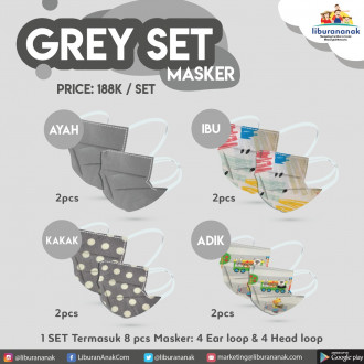 MASKER GREY SET - 8 PCS