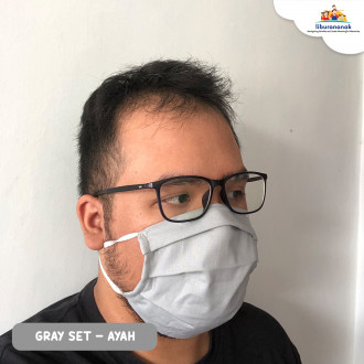 MASKER GREY - AYAH/IBU/KAKAK/ADIK